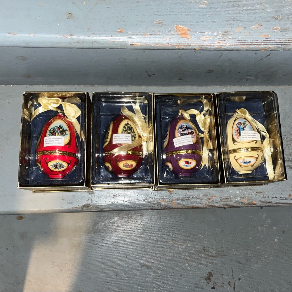 Set of Decorative Egg Ornaments